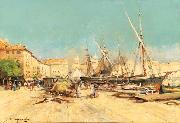 Eugene Galien-Laloue Marseille Port Sweden oil painting artist